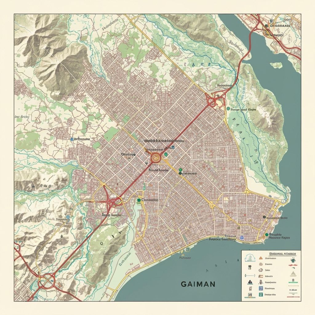 Mapa de ubicación de Plas y Coed en Gaiman, Chubut, Patagonia Argentina - Cómo llegar a la casa de té galesa